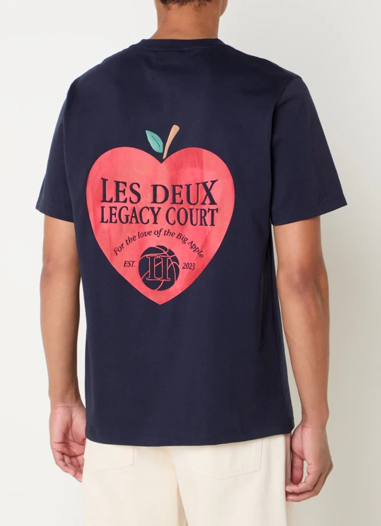 Les Deux T-krekls ar logotipu un apdruku aizmugurē