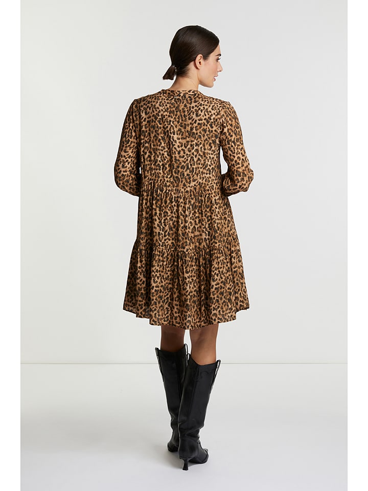 Rich & Royal Kleid in Braun/ Schwarz günstig kaufen