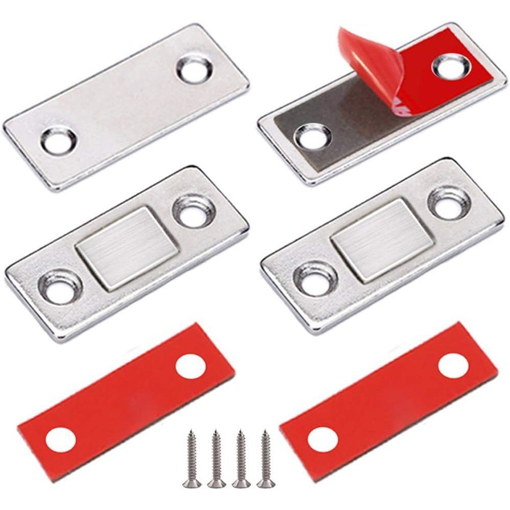 Haftmagnetschnäpper 2×Magnet Schranktür-Magnetriegel,aufklebbarer Magnet, Klebeverschluss, Zimtky