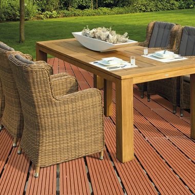 Gimisgu Holzfliesen WPC Fliesen 12 Stück 2m² 60x30 cm Terrassendielen Holzfliesen, mit klicksystem für Terrassen und Balkon