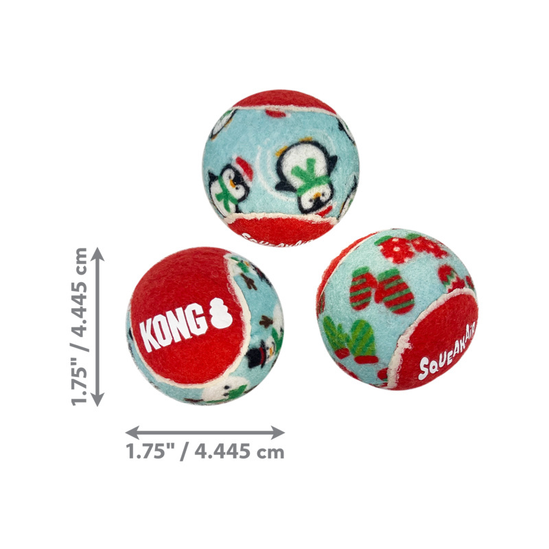 KONG Hundebälle KONG Holiday SqueakAir Balls 6 Stk. S-M