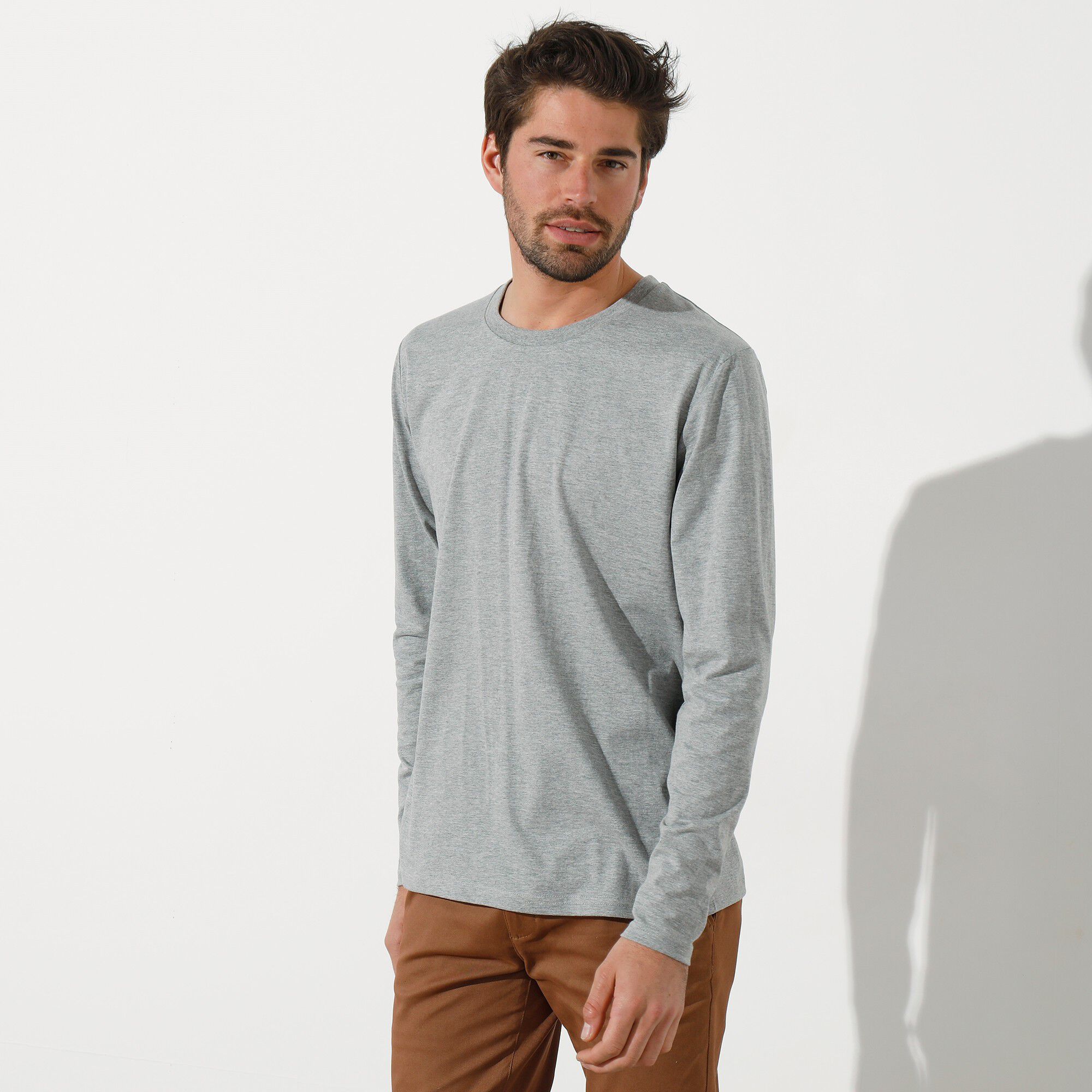 T-shirt col rond manches longues