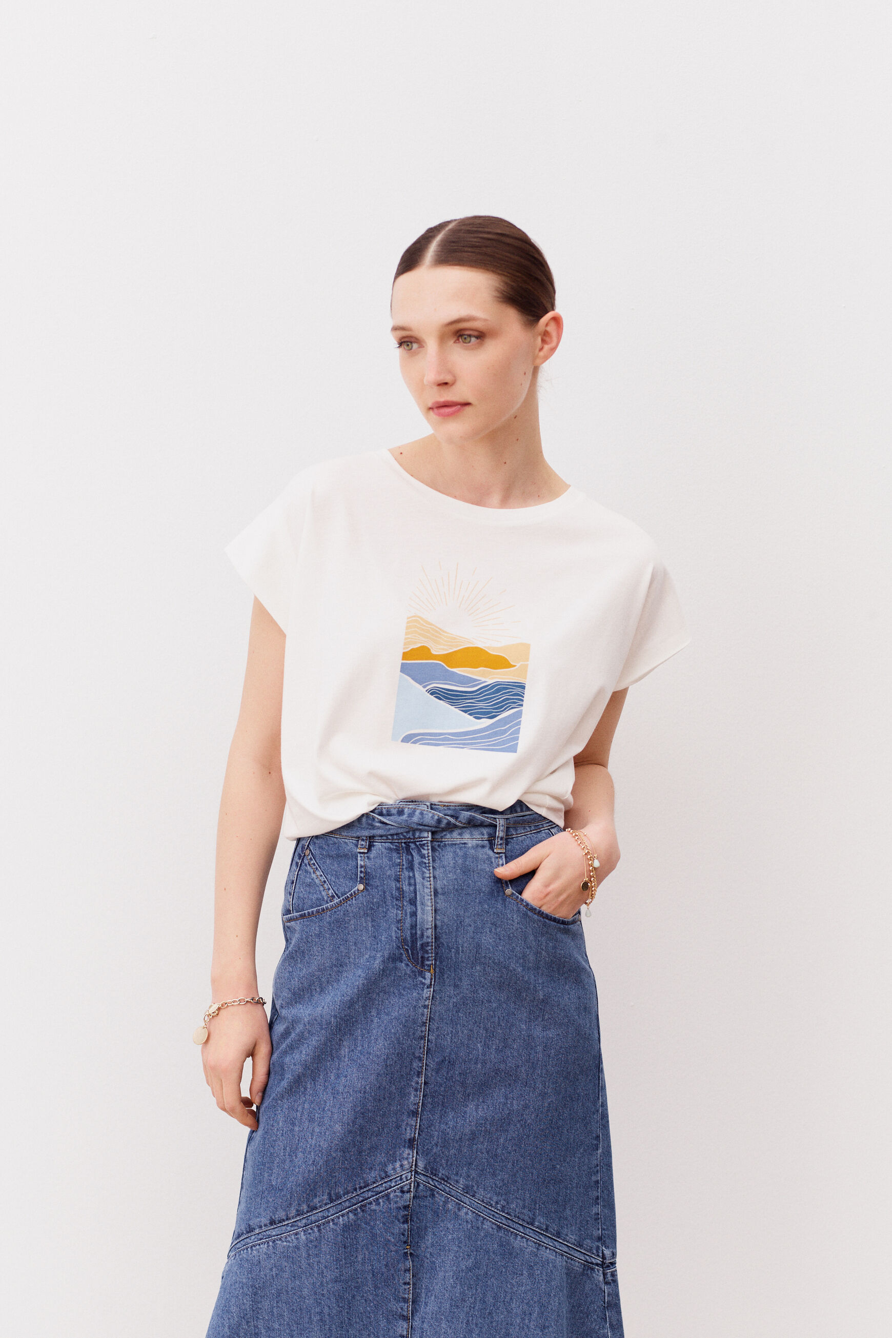 t-shirt erica ivoire femme