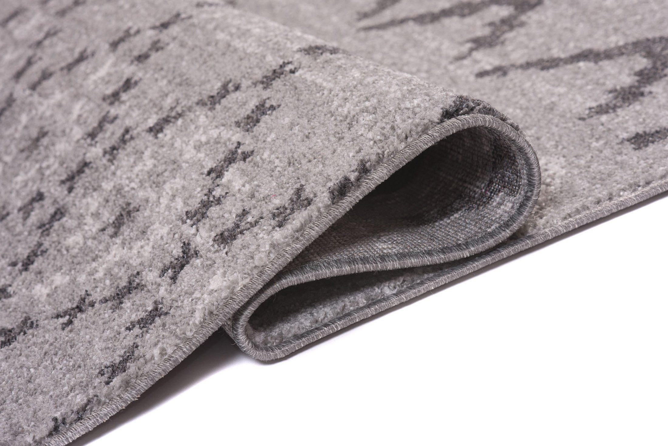 Läufer Läufer Flurläufer Modern für Vorzimmer, Küche - Grau, Mazovia, 100 x 100 cm, Kurzflor, Meterware, Höhe 10 mm, Kurzflor - niedrige Florhöhe