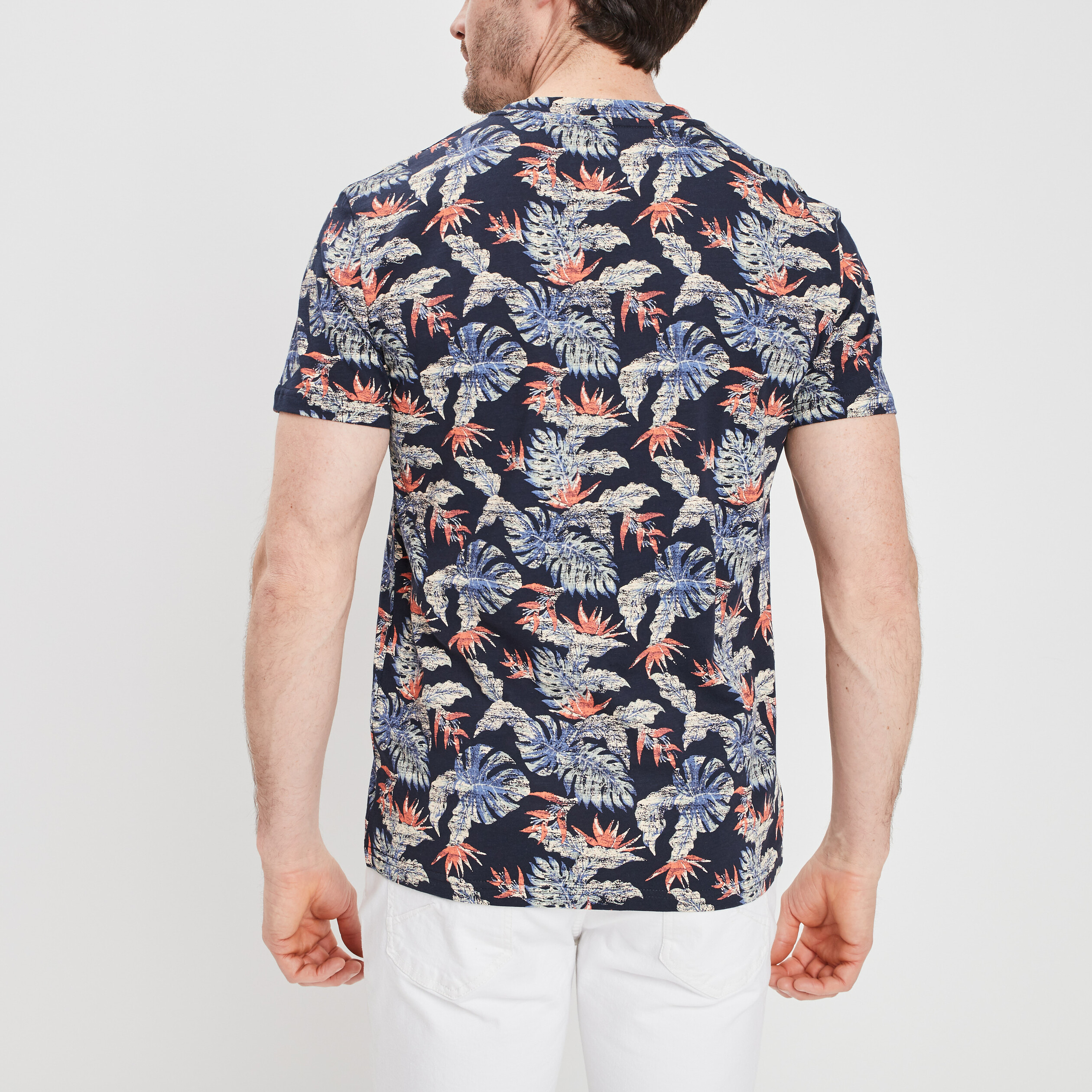 T-shirt manches courtes Creeks bleu marine homme | La Halle