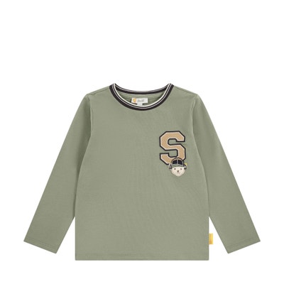 T-Shirt langarm, dunkelgrün für Jungs