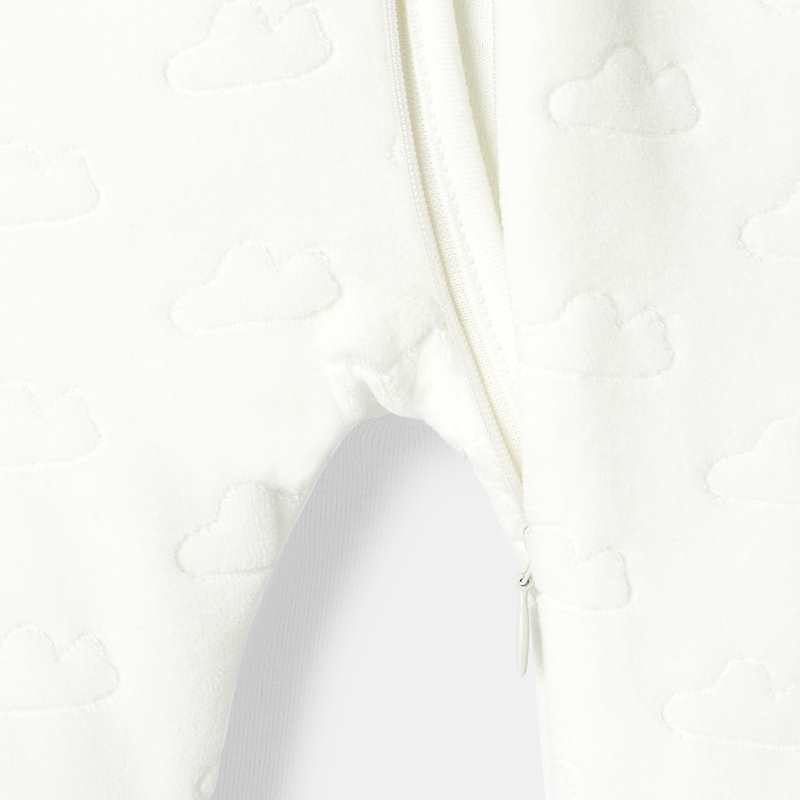 Pyjama en velours dévoré blanc naissance Absorba