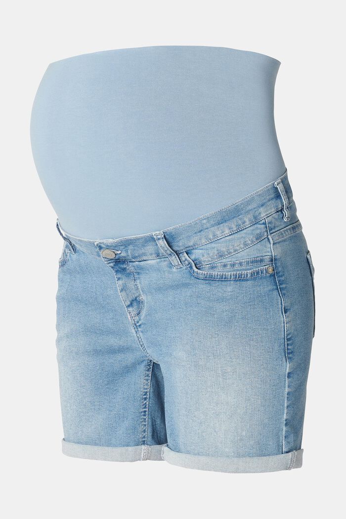 Jeansshorts mit Überbauchbund