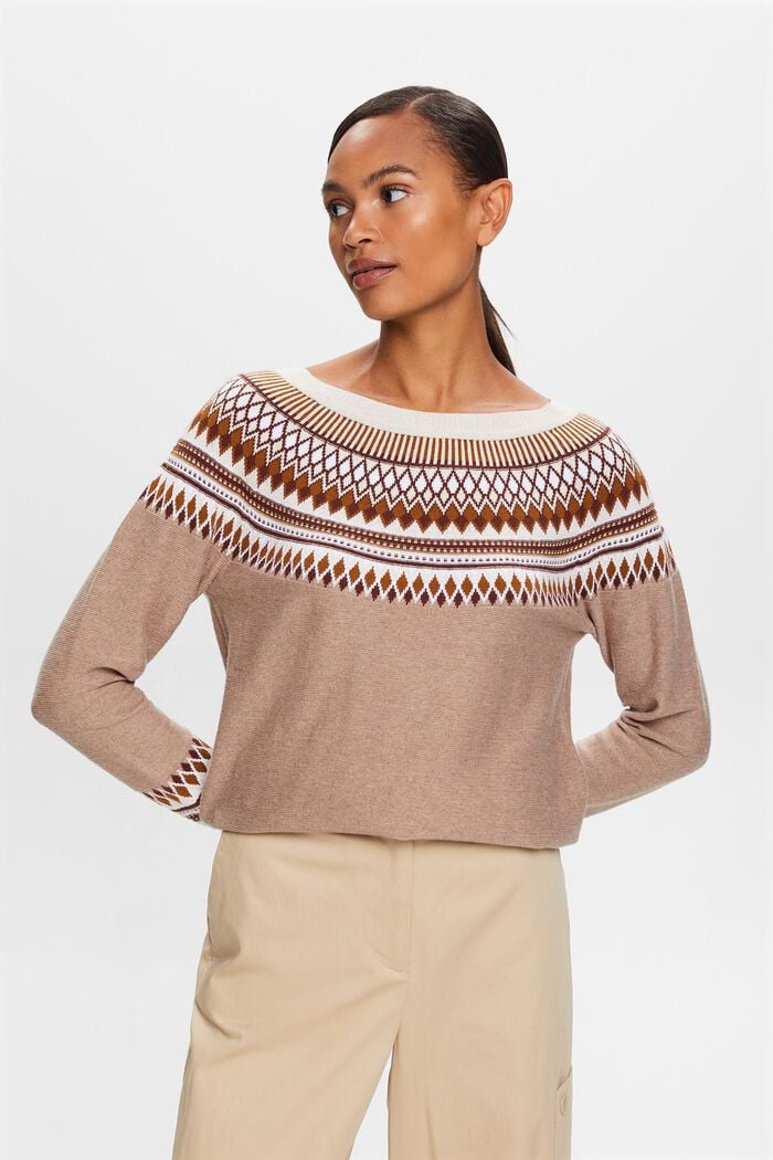 Jacquardpullover aus Baumwolle