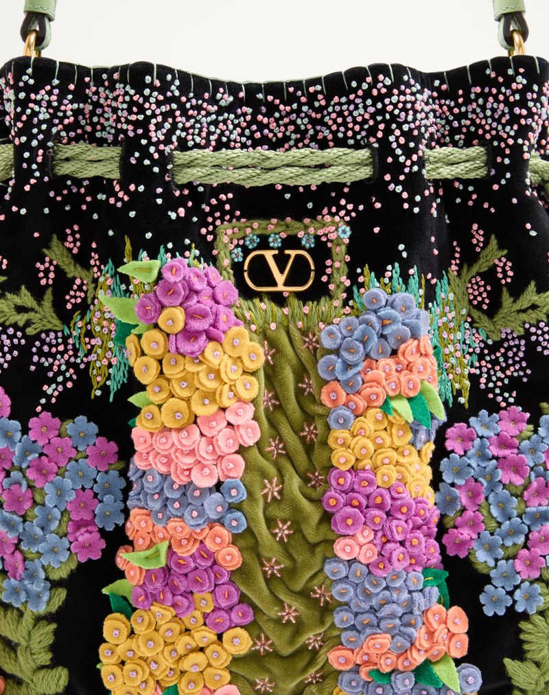 Sac brodé Alice Nellcôte de Valentino Garavani avec franges