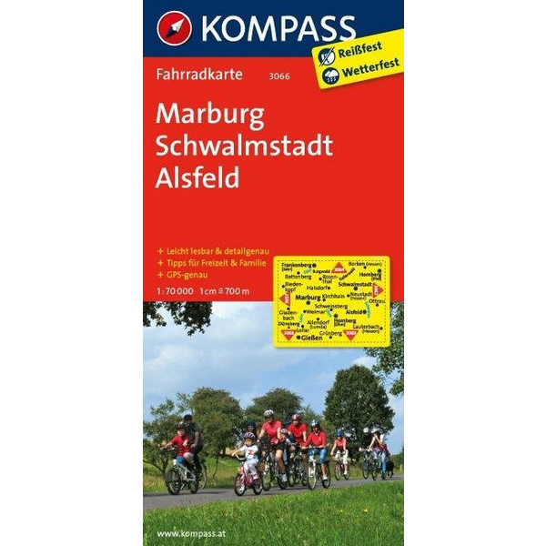 Marburg - Schwalmstadt - Alsfeld 1 : 70 000 - Fahrradkarte