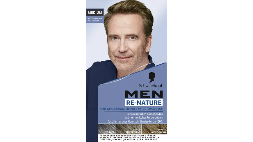 Schwarzkopf Men Re-Nature Naturton 145 ml medium - Mittelblond bis Mittelbraun