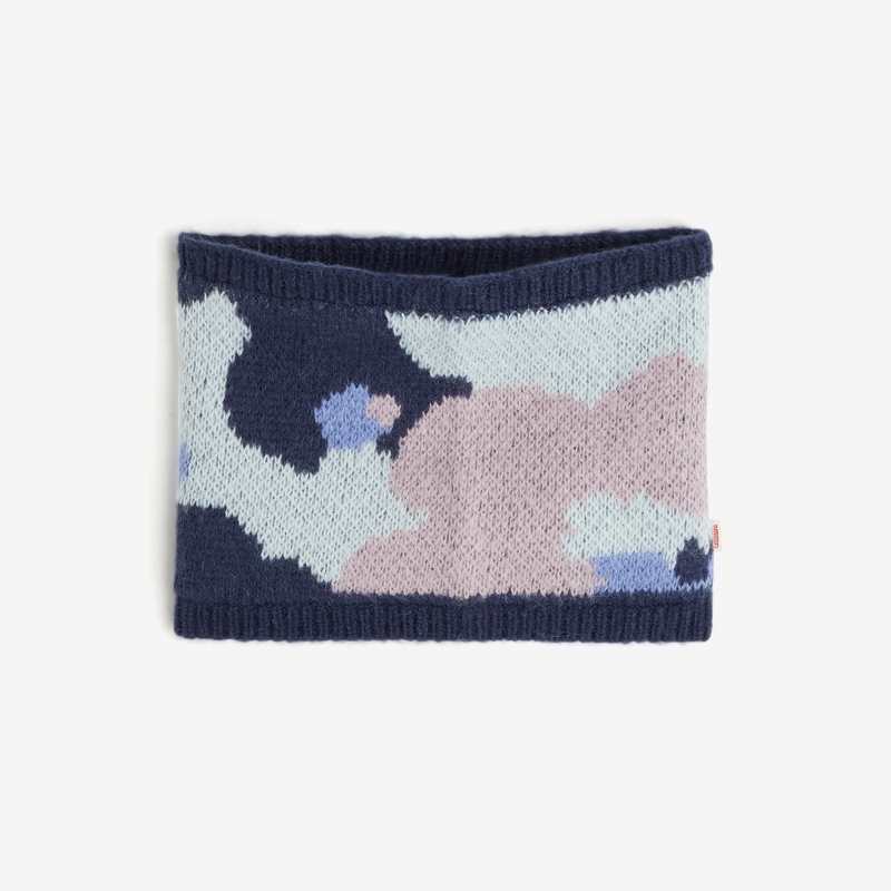 Snood color bloc fille en tricot bleu Catimini