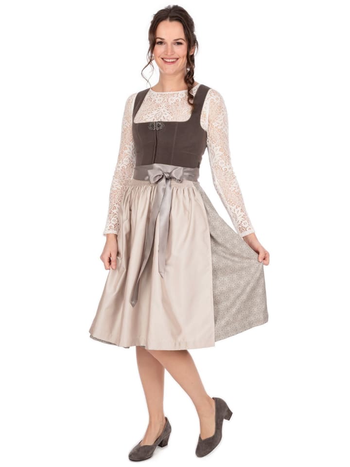 MarJo Midi Dirndl SWANTJE in braun günstig kaufen