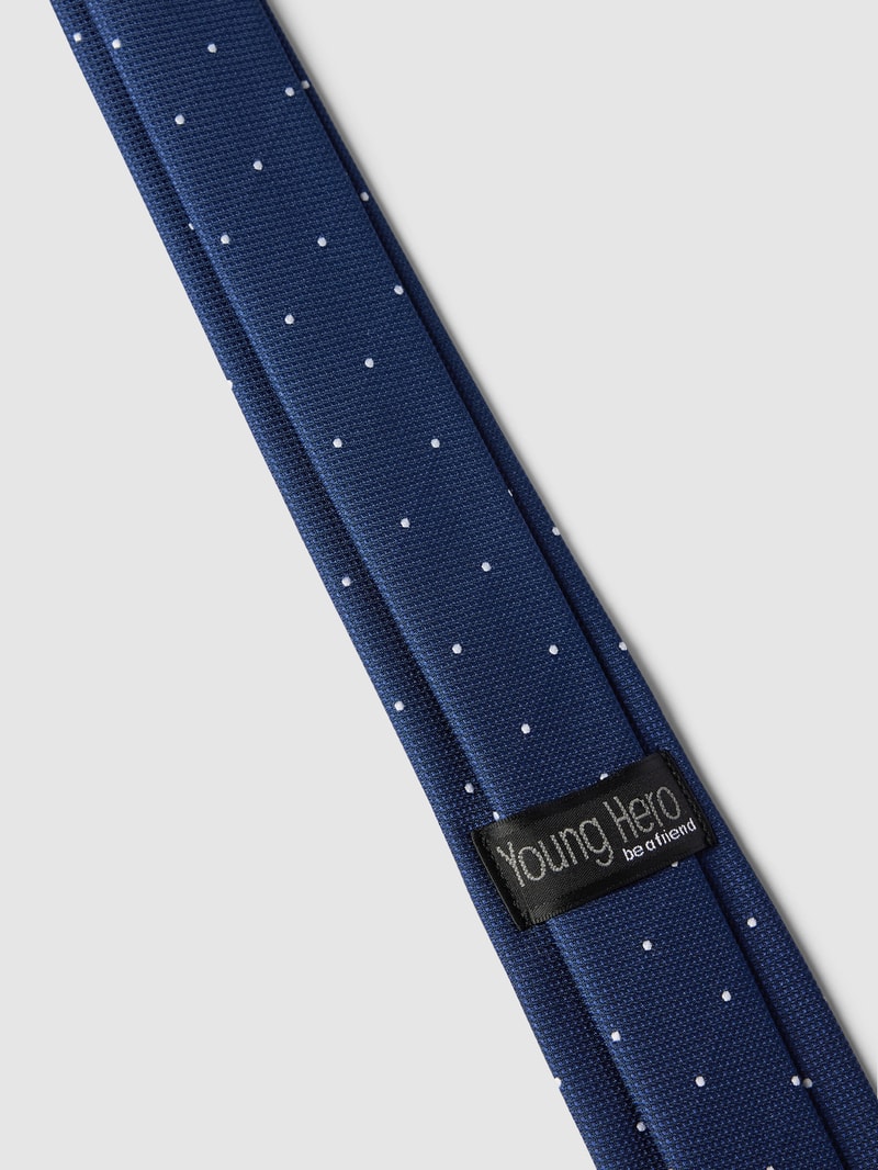 Krawatte mit Strukturmuster in marineblau