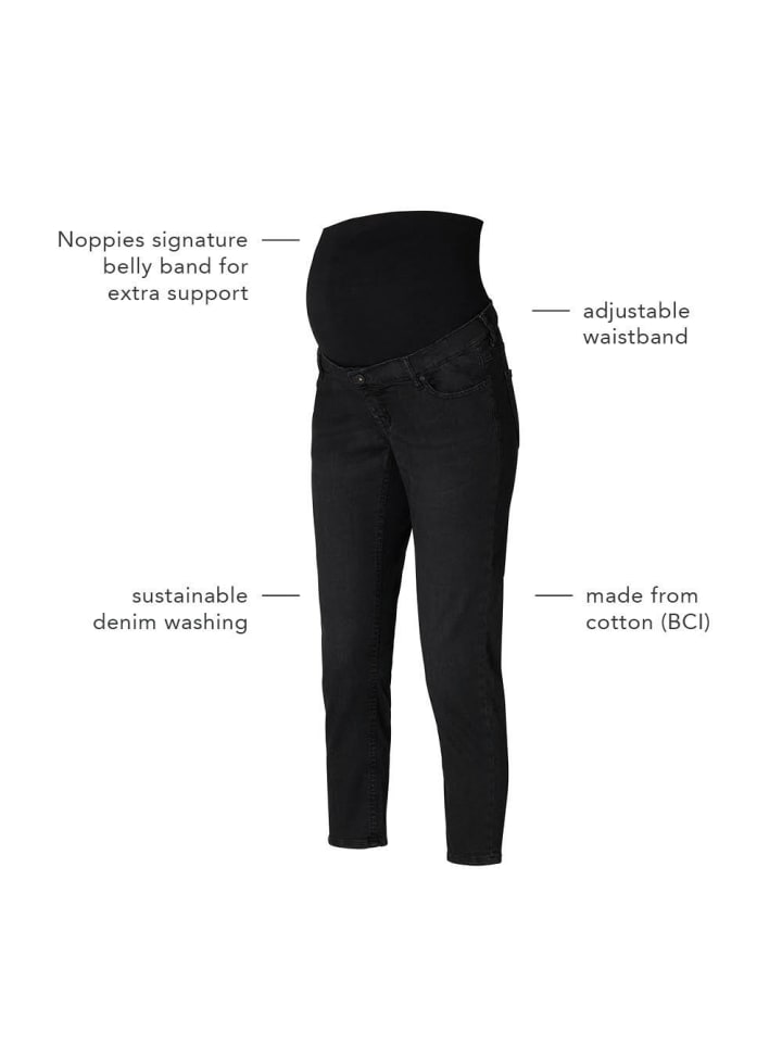 Noppies Slim Umstandsjeans Mila 7/8 in Black Dark Wash günstig kaufen