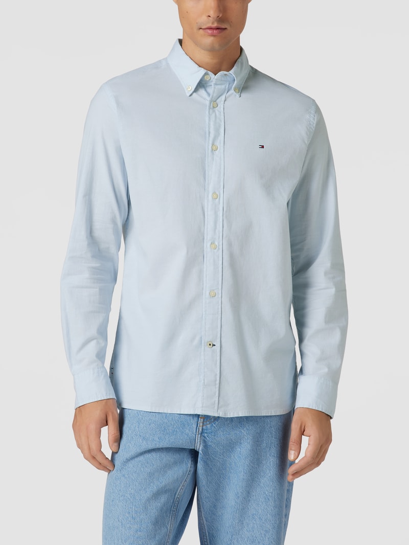 Freizeithemd mit Button-Down-Kragen Modell 'OXFORD' in hellblau