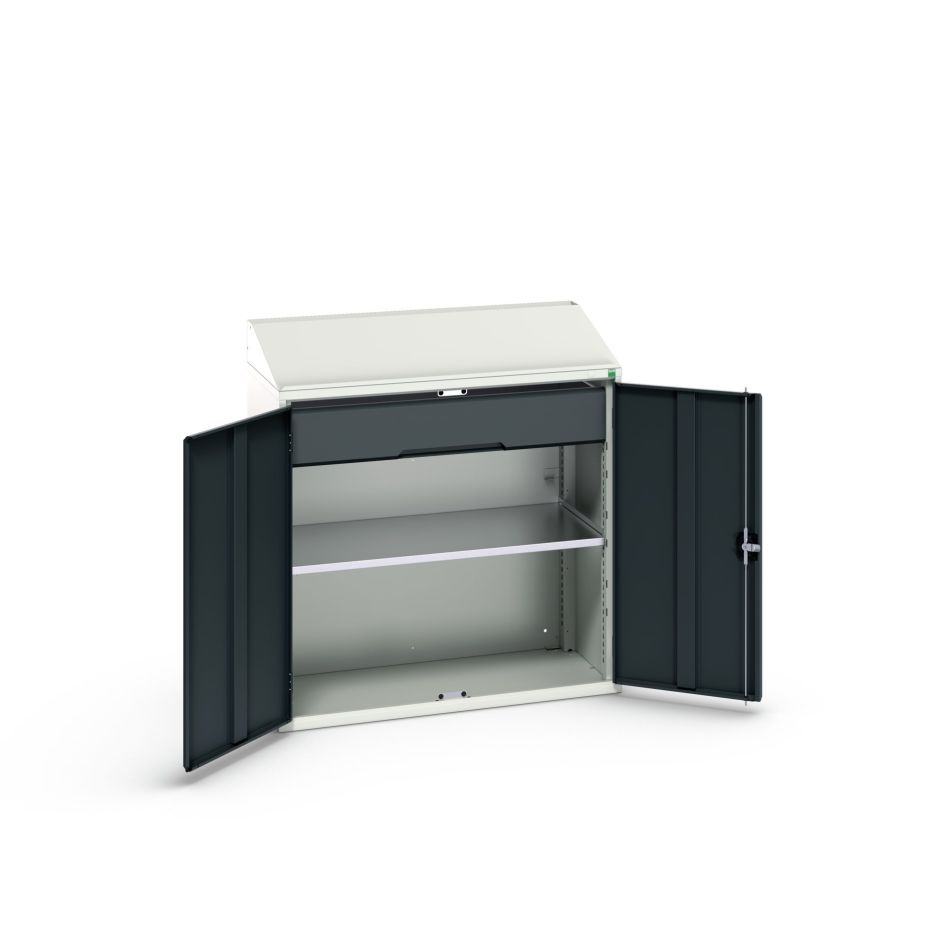 Μπουκάλι 16926590.19 Ντουλάπι συστήματος Verso 1050x550x1130mm 1 ράφι 1 συρτάρι RAL 7016
