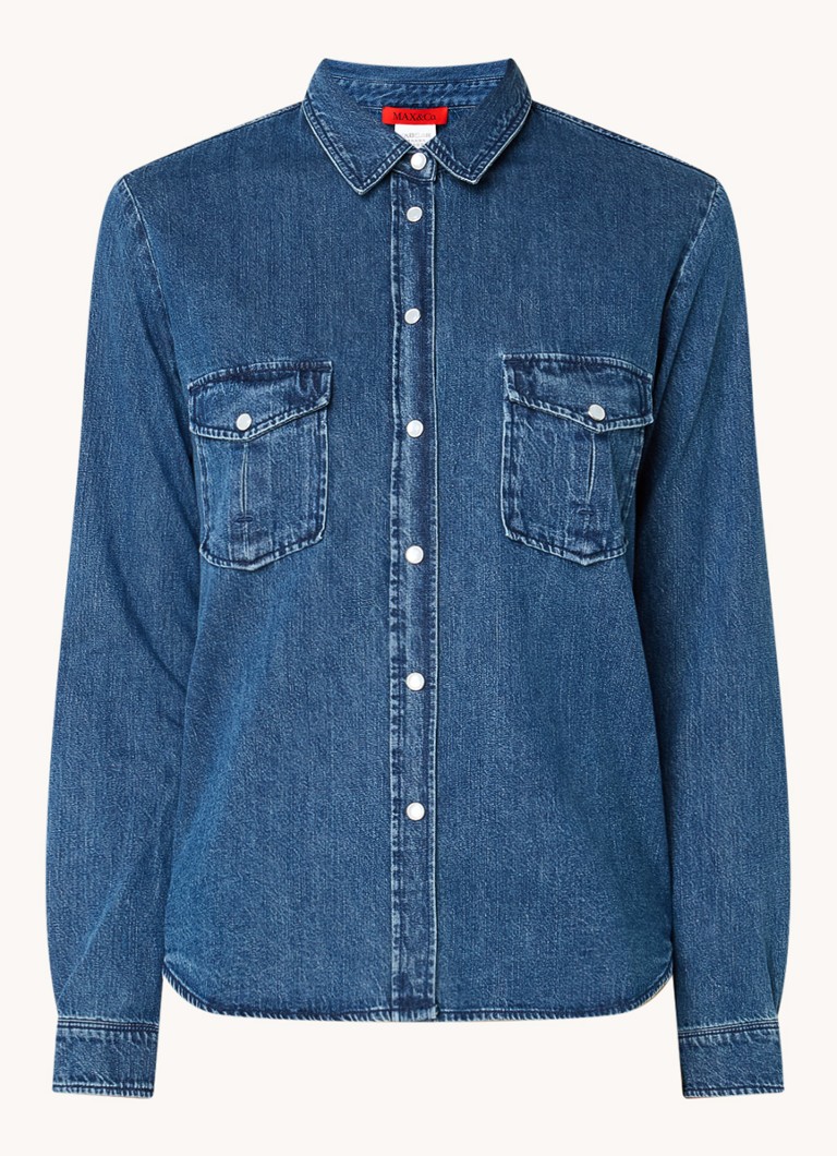 Camicetta in chambray Austin di Max & Co con tasche sul petto