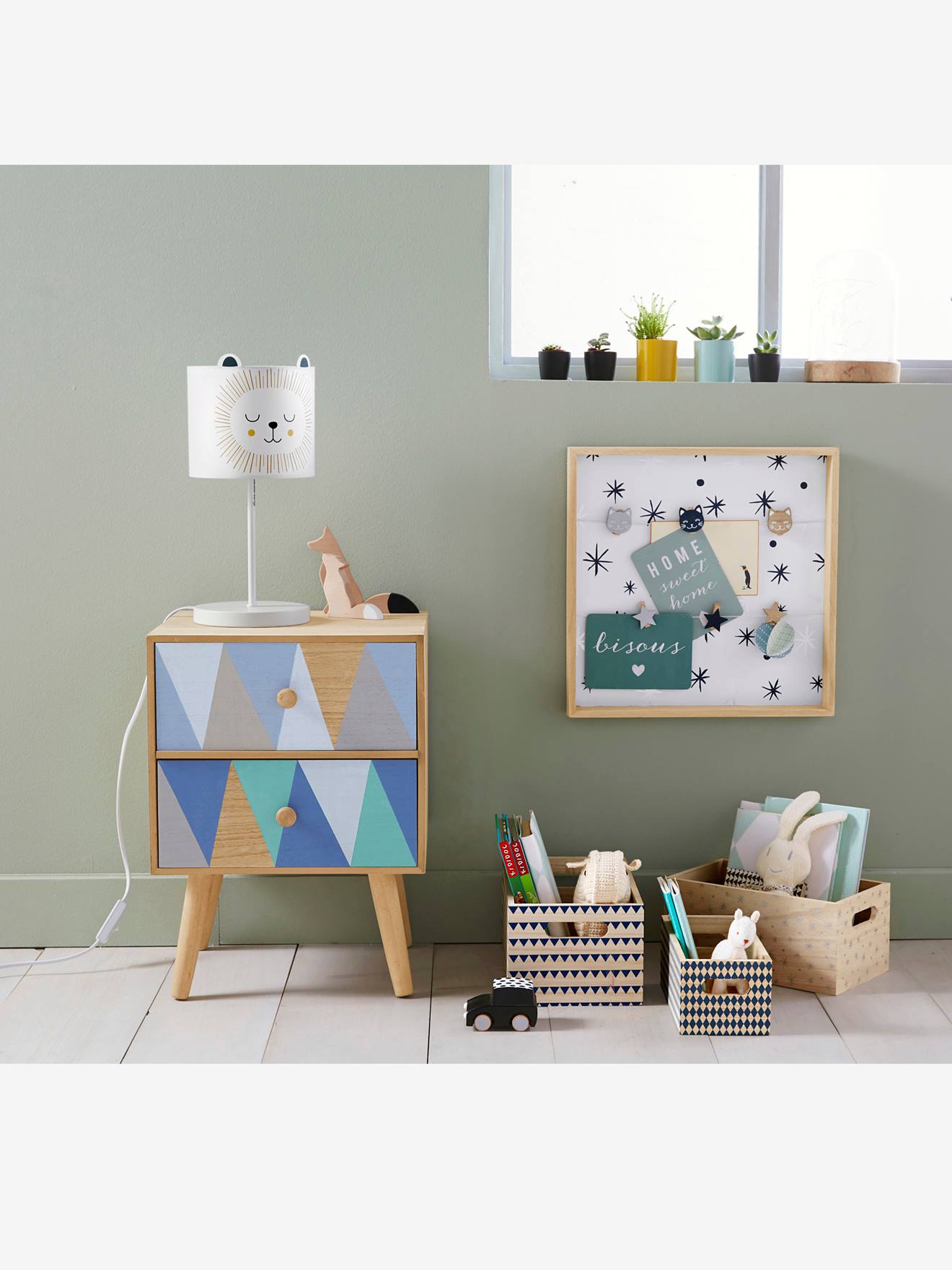Vertbaudet Kinder Nachttischlampe LÖWE - beige
