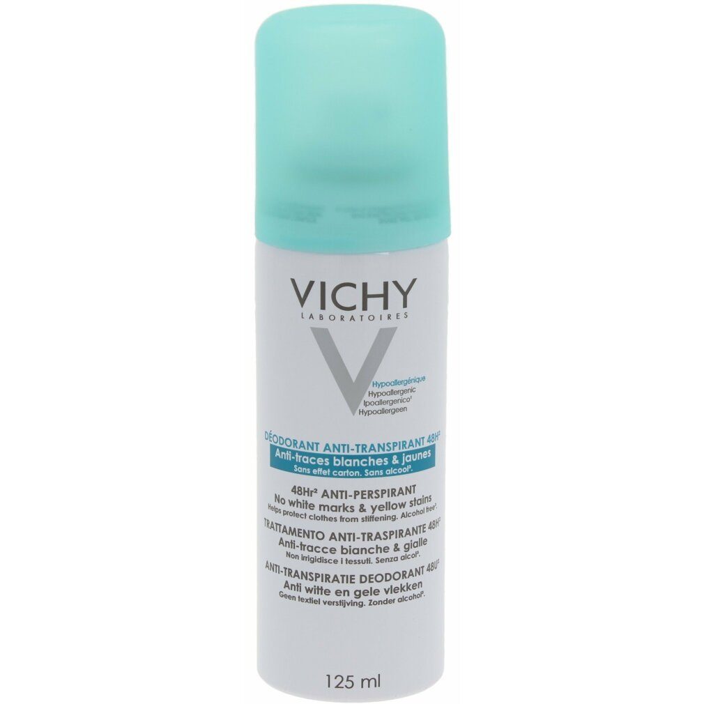 Vichy Deo-Zerstäuber Vichy 48H Anti-Transpirant Anti-Traces Deo Spray Alcohol free 125 ml
