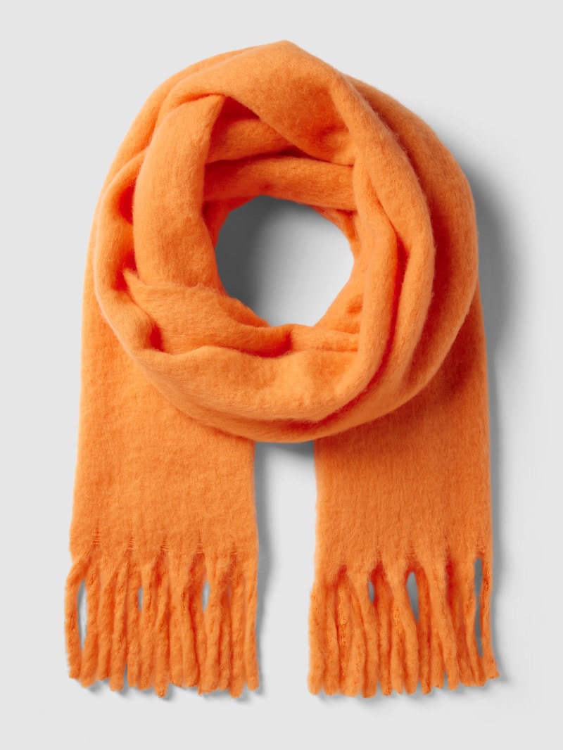Schal mit Fransen in orange