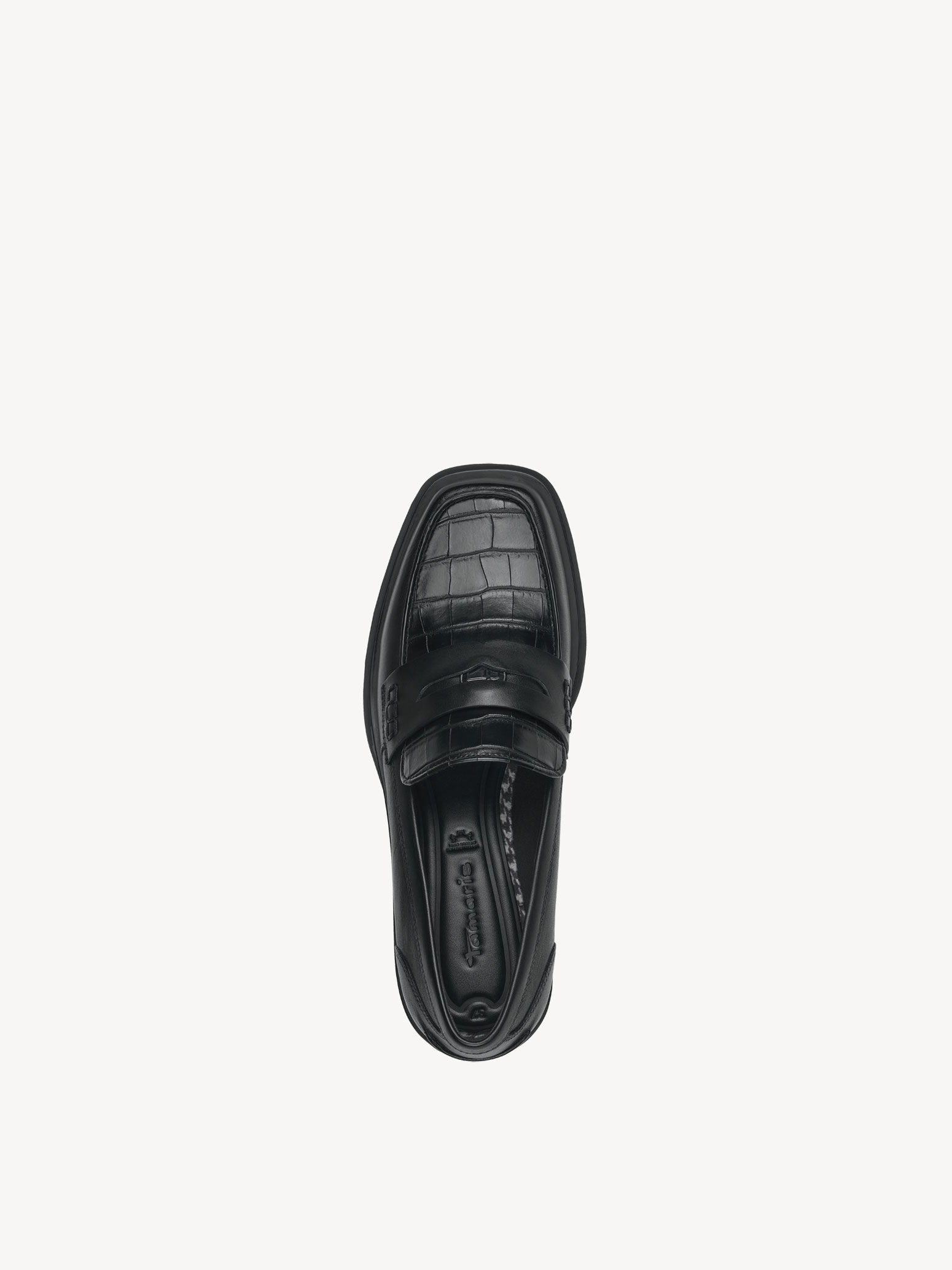 Slipper en cuir - noir