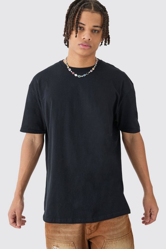 Oversize T-Shirt mit floralem Mmxii Print