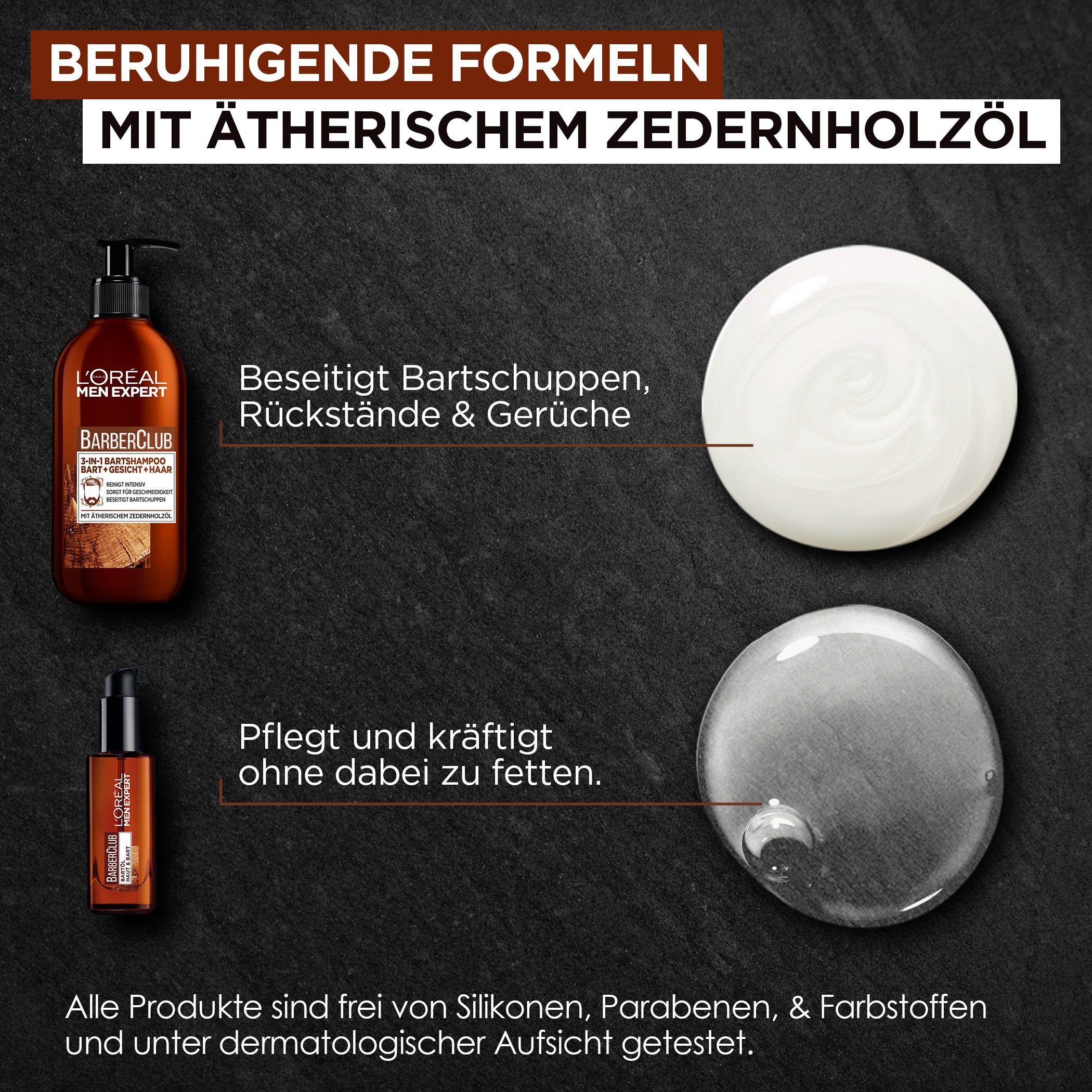 L'ORÉAL PARIS MEN EXPERT Bartpflege-Set Barber Box, 2-tlg., Nachhaltige Box: 100 % Recyclingmaterial, 100 % recycelbar