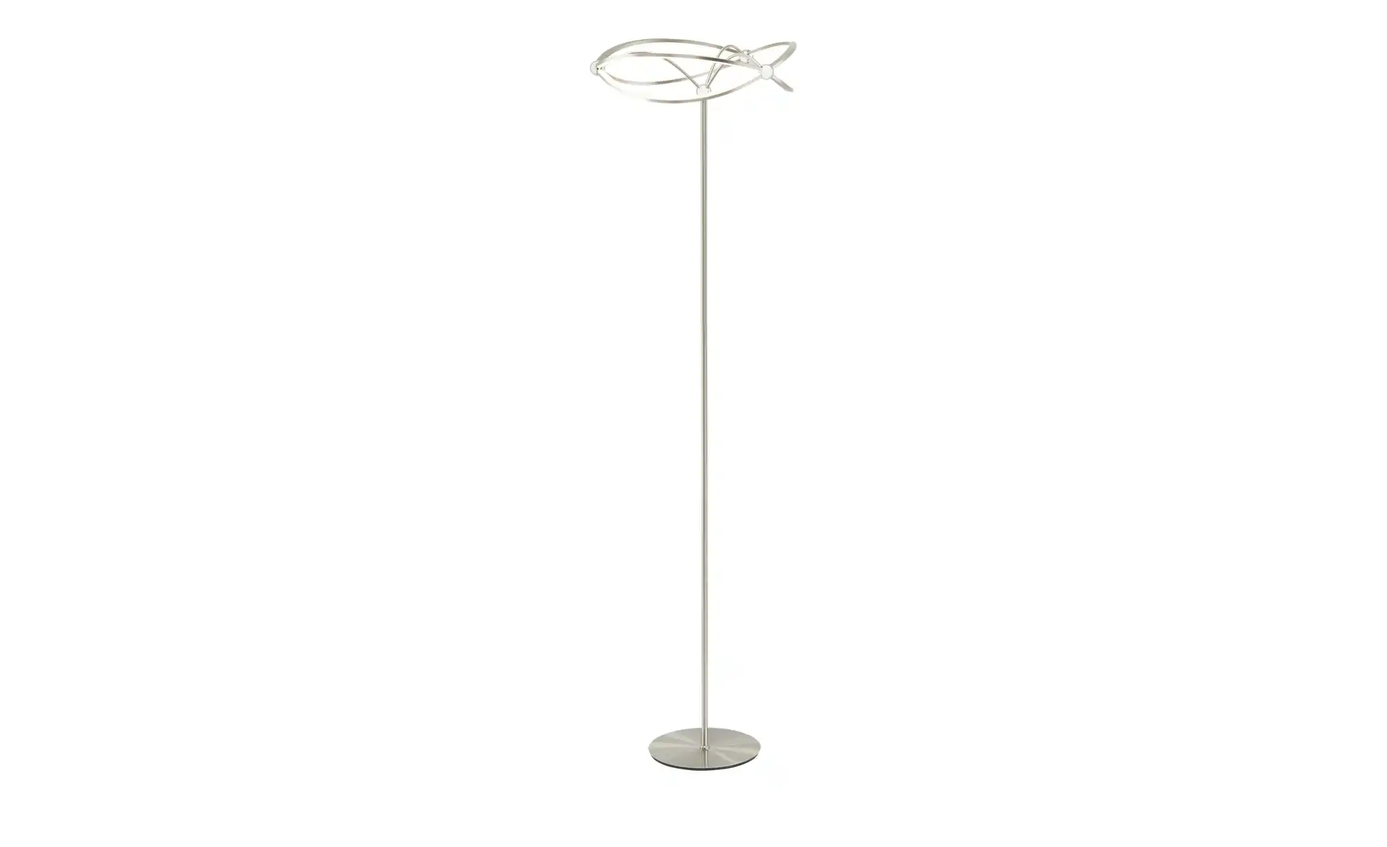 Trio LED-Stehleuchte, Nickel-matt, geschwungen