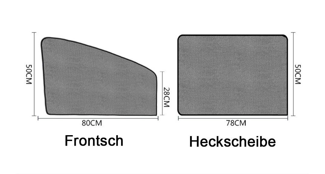 flowgoer Autosonnenschutz 2pcs Mosquito Sunshade Screens for Cars, (1-St)