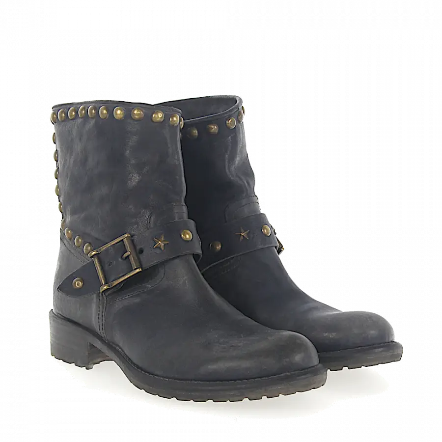 Budapester - Cowboy-/ Bikerstiefeletten 597 - blau