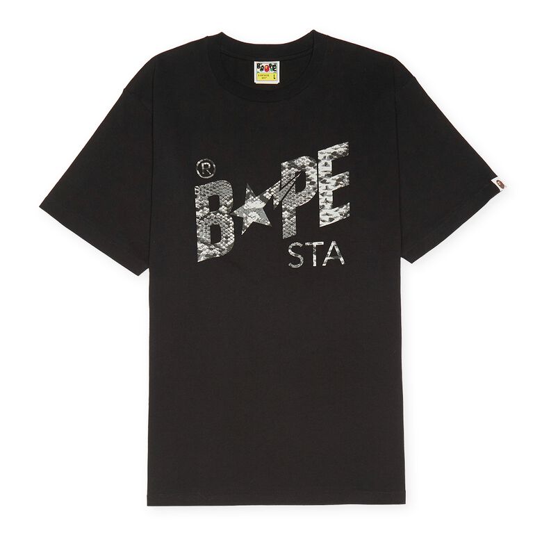 A Bathing Ape Snake Bape Sta Logo Tee M black/grey