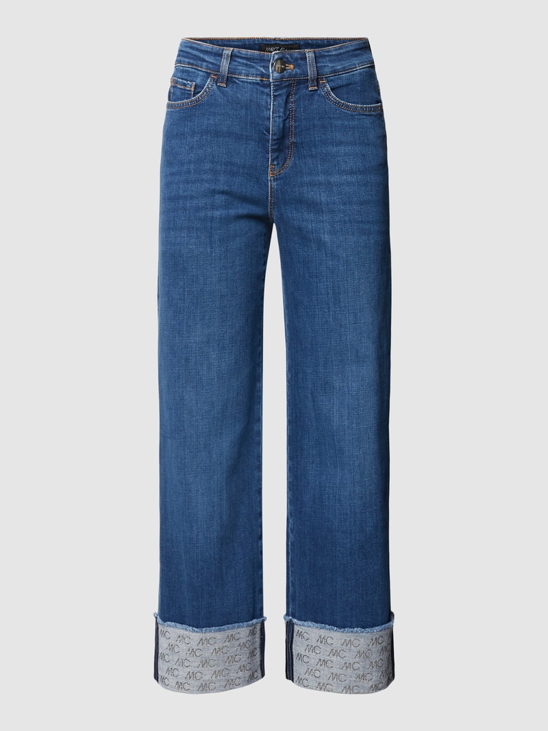 Feminine Fit Jeans mit Label-Design Modell 'FÈS' in jeans