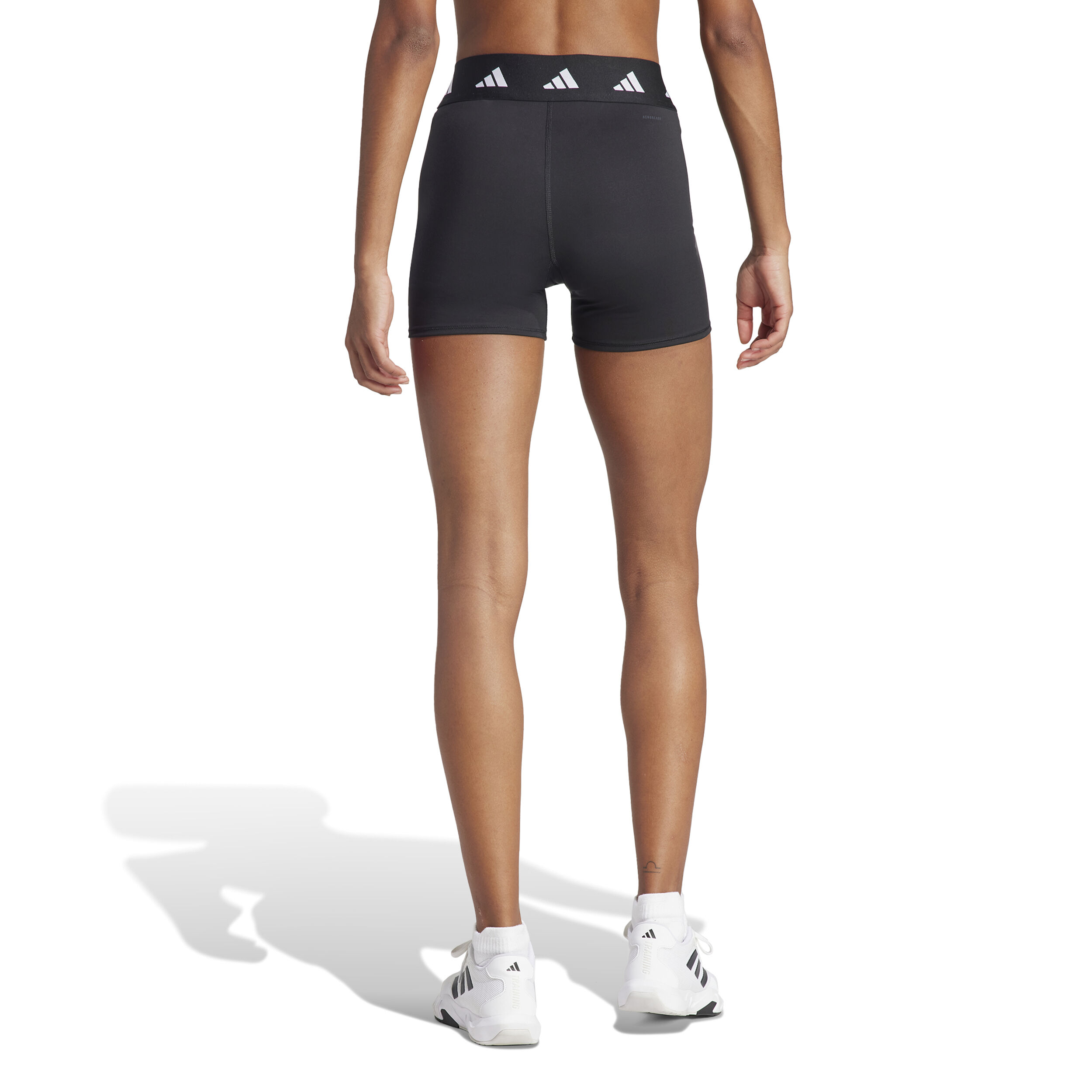 Tech-Fit Short Tight Damen - Schwarz, Weiß