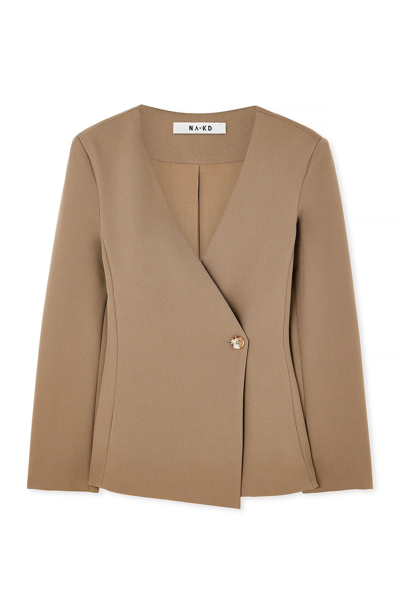 Taillierter Blazer ohne Revers