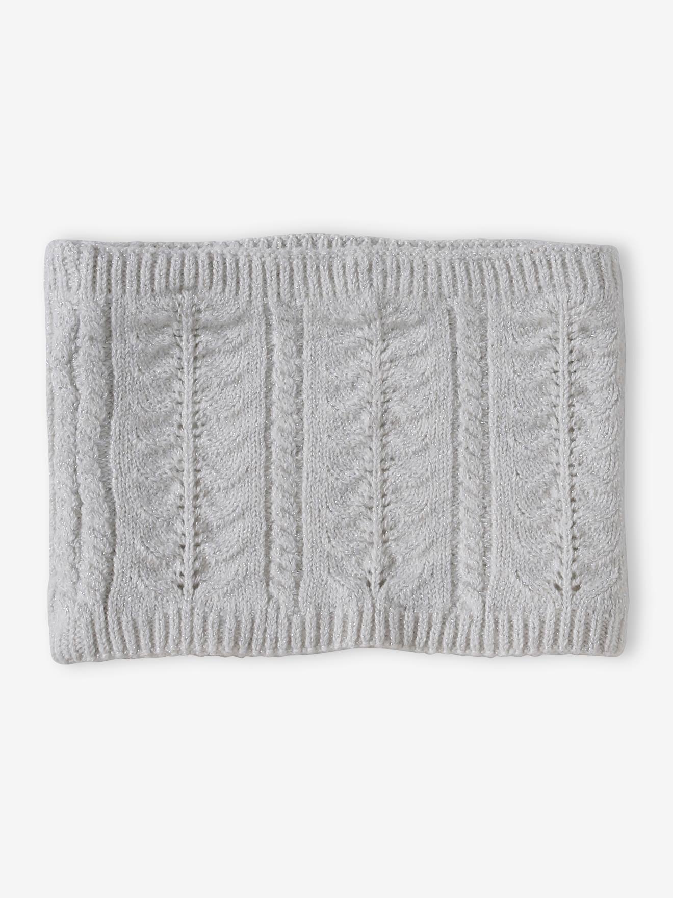 Vertbaudet Mädchen-Set: Mütze, Rundschal & Handschuhe - wollweiß