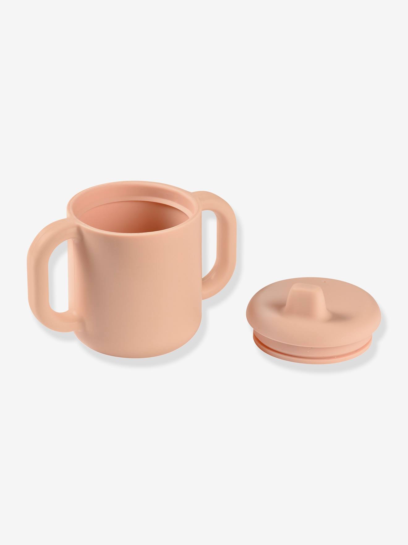 Tasse d'apprentissage BEABA en silicone bleu