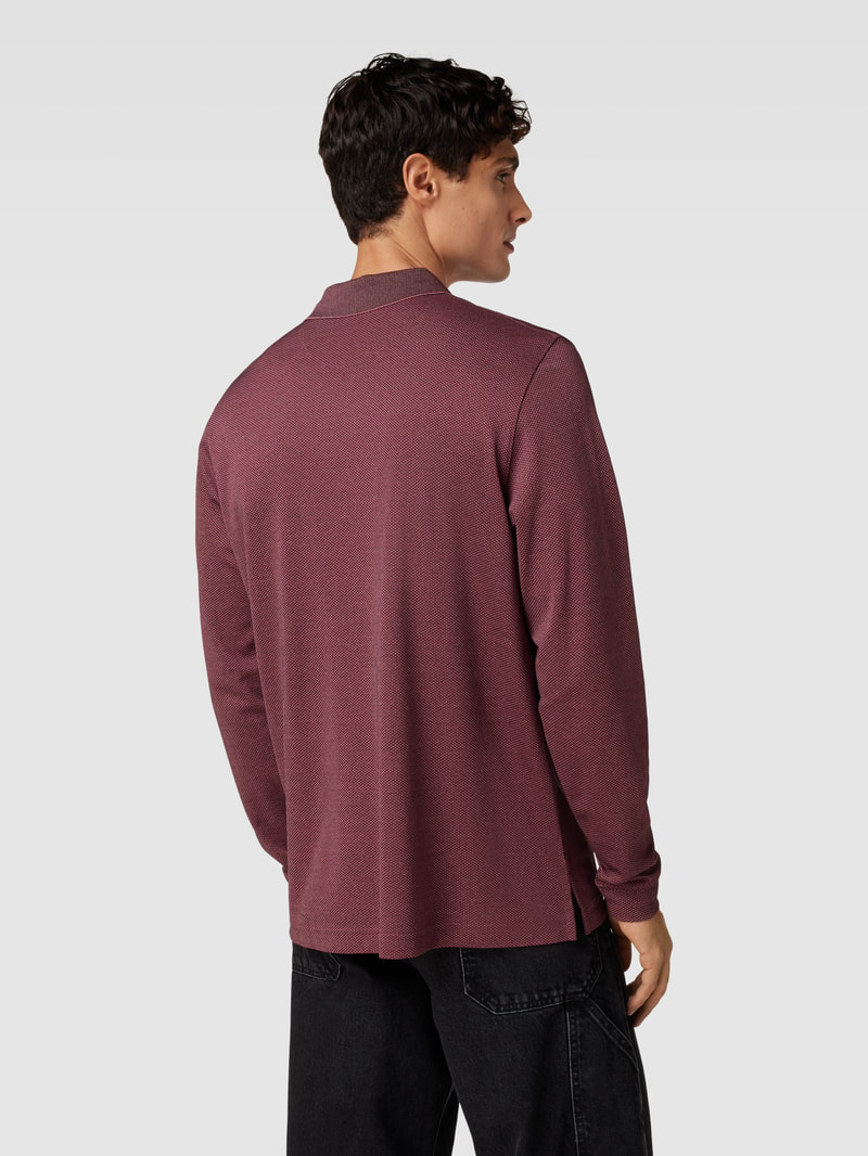 Poloshirt im langärmeligen Design Modell 'CARBON' in rot