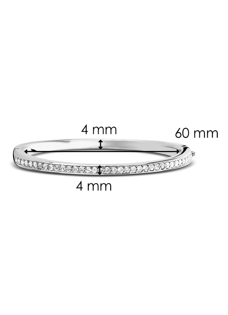 TI SENTO - Milano Silver Bangle with Zirconia 2298ZI