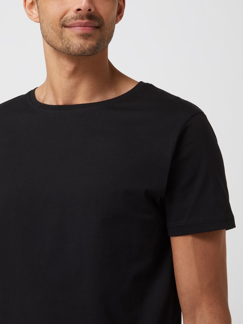 T-Shirt aus Baumwolle im 2er-Pack in schwarz