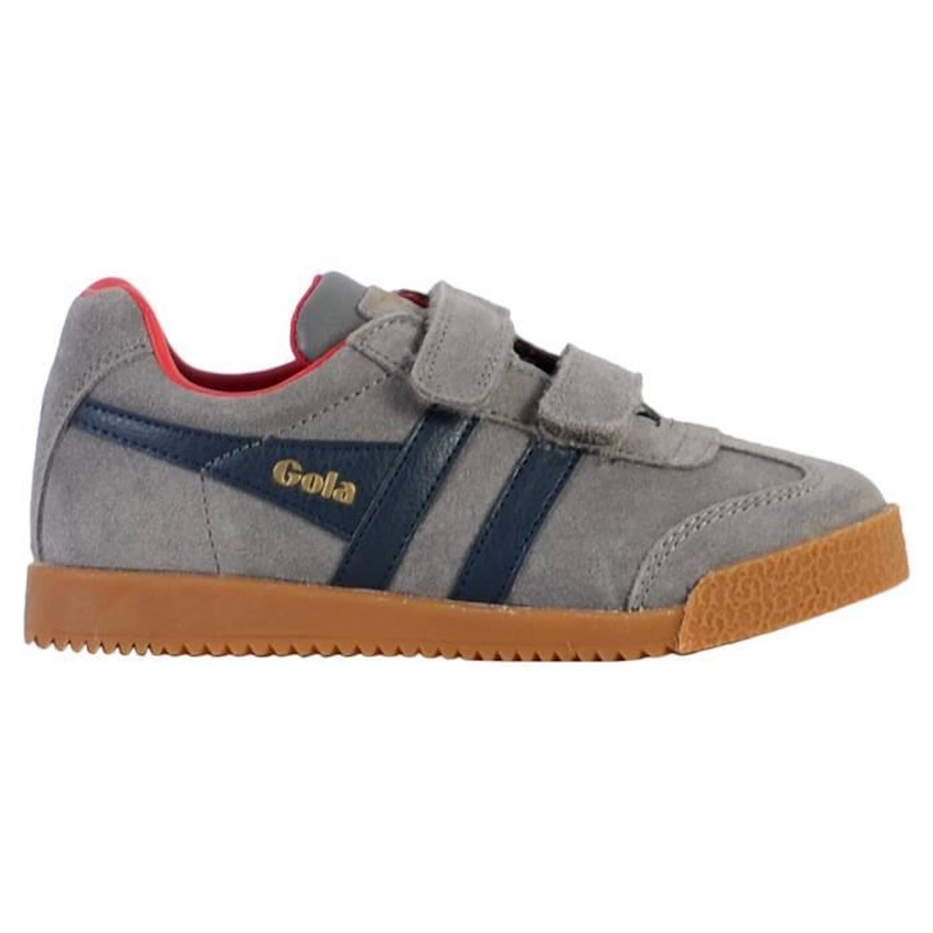Basket Gola Enfant Harrier Velcro gris