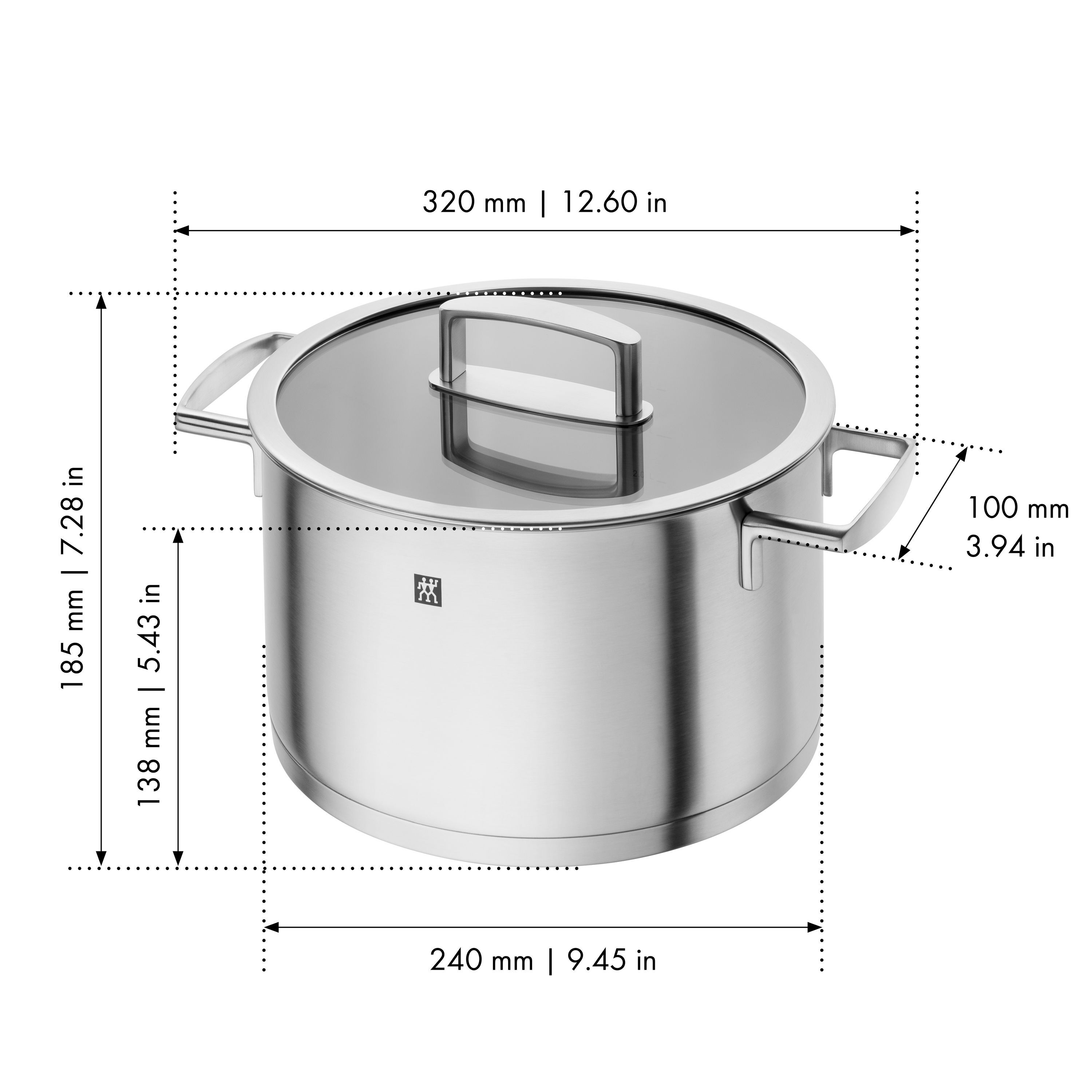 Kochtopf 24 cm, 18/10 Edelstahl