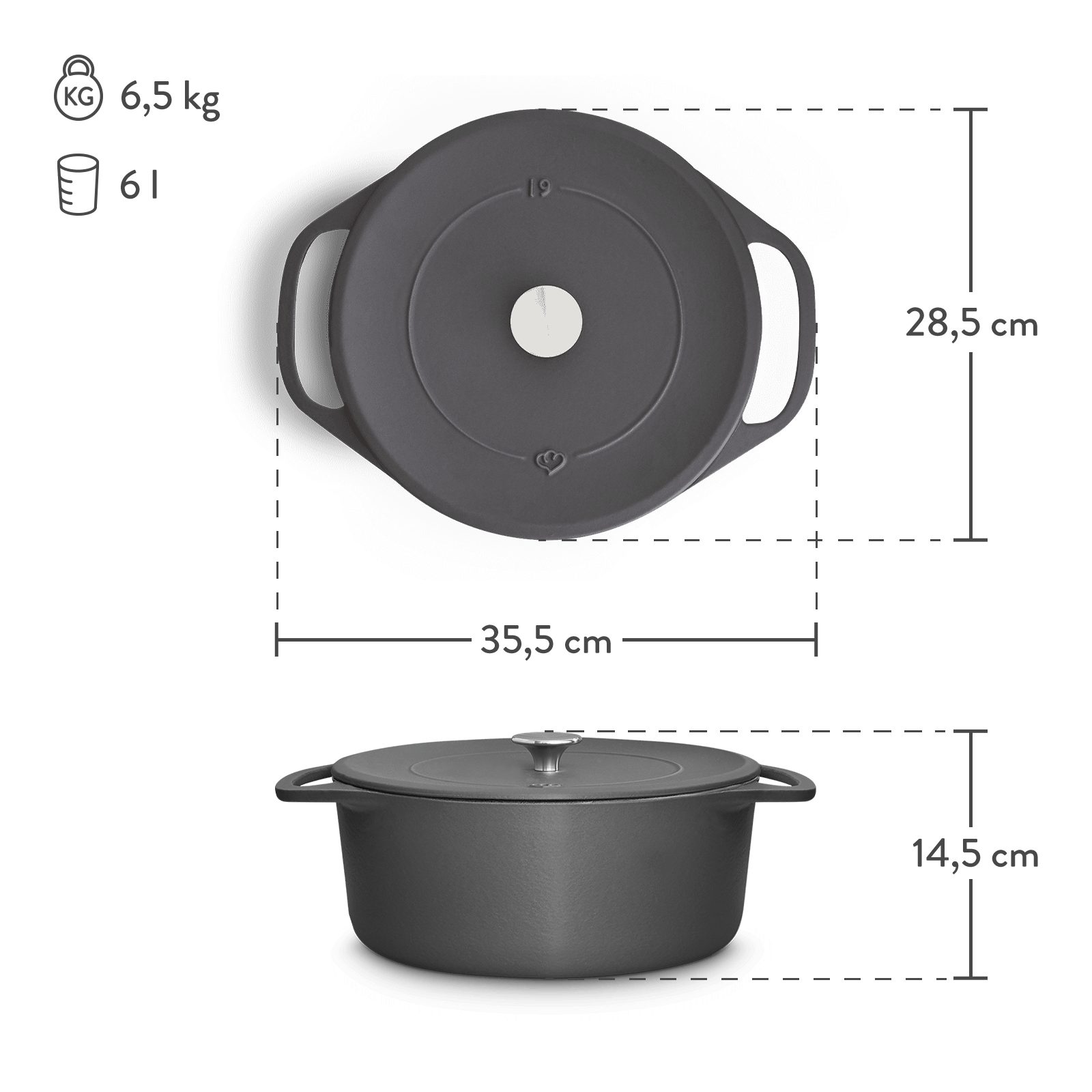Springlane Bräter Cocotte Misty Cliff