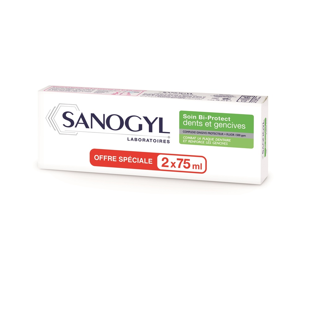 botot BI-PROTECT 1500PPM - SOIN COMPLET 2x75ml DENTIFRICE