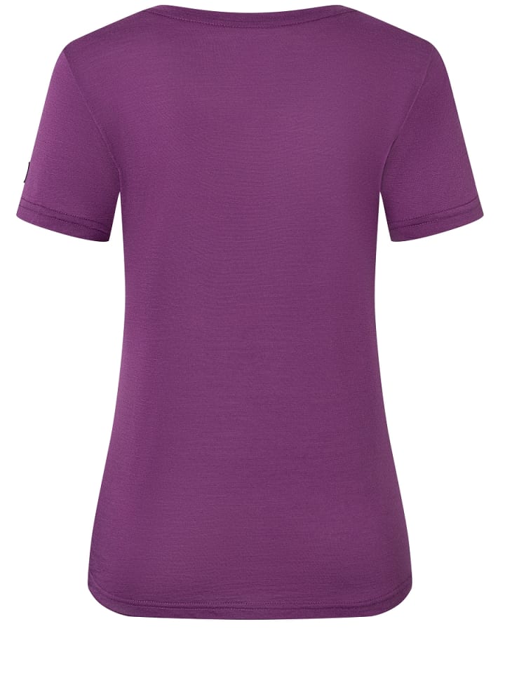 super.natural Merino T-Shirt W MOUNTAIN ART TEE in lila günstig kaufen