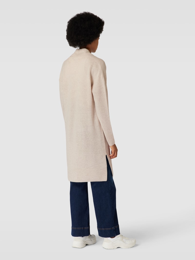 Strickcardigan mit offener Vorderseite in beige meliert