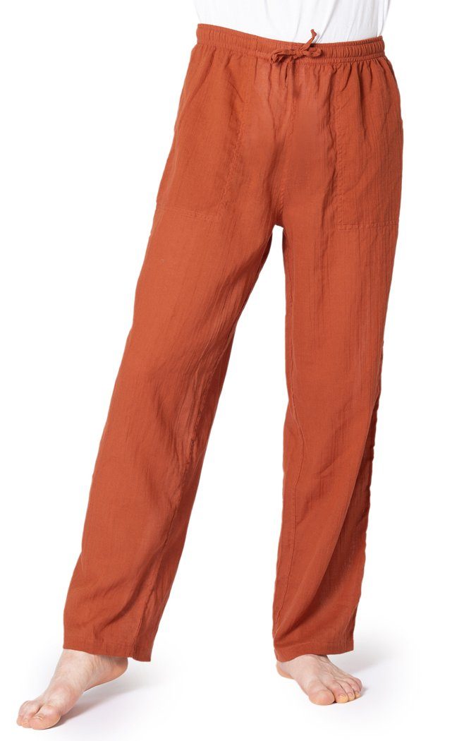 PANASIAM Wellnesshose Sommerhose PaSalu aus 100% Baumwolle für die sehr heißen Tage leichte Unisex Freizeithose für Damen und Herren Relaxhose