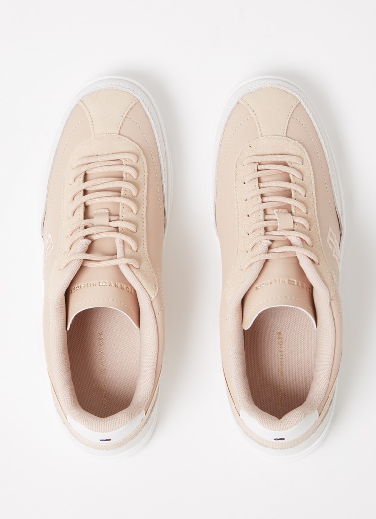 Kožené tenisky Tommy Hilfiger Heritage Court so semišovými detailmi