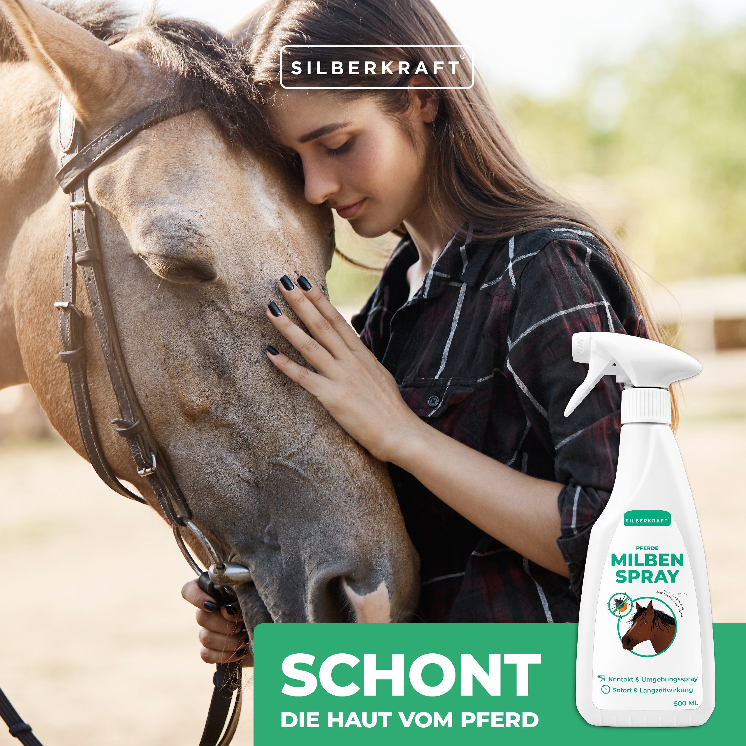 Silberkraft Insektenspray Milbenspray Pferde, 500 ml, 1-St.